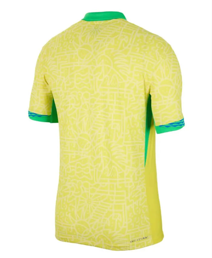 Camisa Brasil Seleção Brasileira I 2024 Torcedor Masculina Amarela