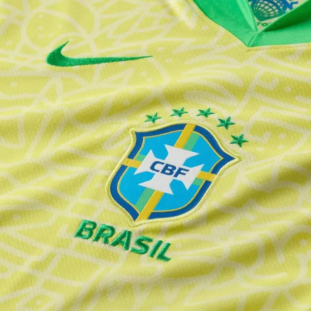 Camisa Brasil Seleção Brasileira I 2024 Torcedor Masculina Amarela