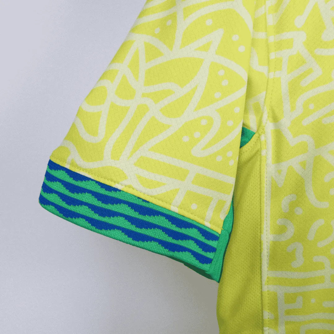 Camisa Brasil Seleção Brasileira I 2024 Torcedor Masculina Amarela