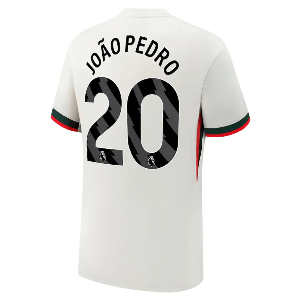 Camisa Chelsea II 25/26 Away Torcedor Masculina Branca João Pedro 20
