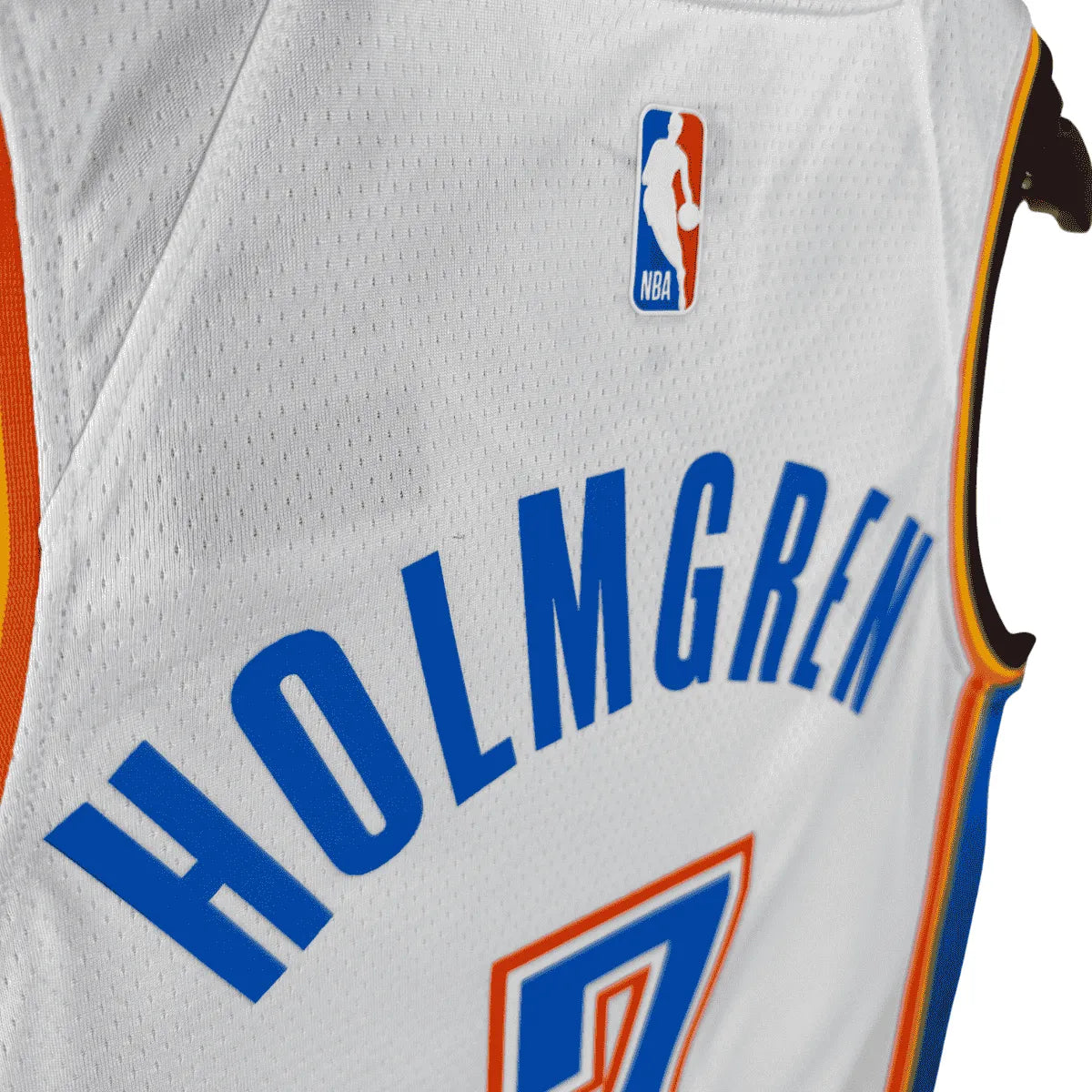 Camisa NBA Oklahoma City Thunder Association Edition Swingman Jersey Branca Chet Holmgren 7