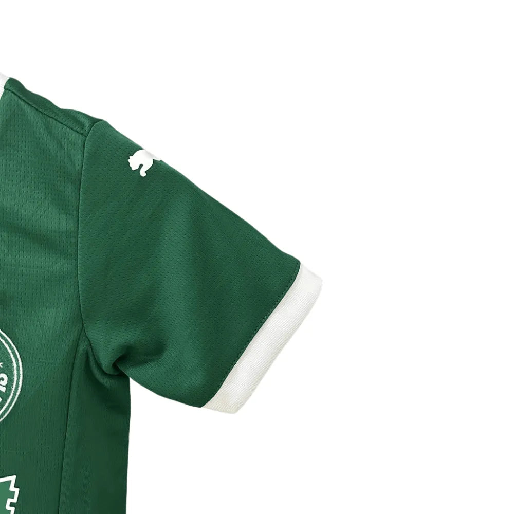 Kit Conjunto Camisa e Shorts Infantil Palmeiras I 25/26 Torcedor Verde e Branco