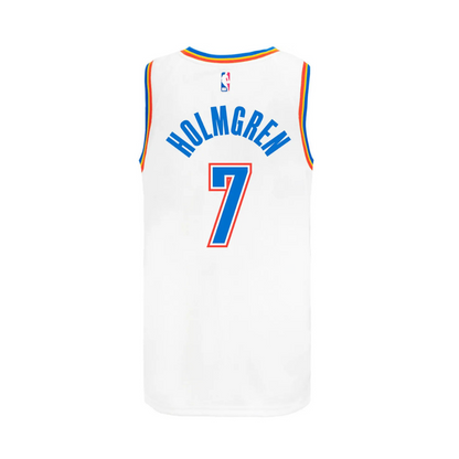Camisa NBA Oklahoma City Thunder Association Edition Swingman Jersey Branca Chet Holmgren 7