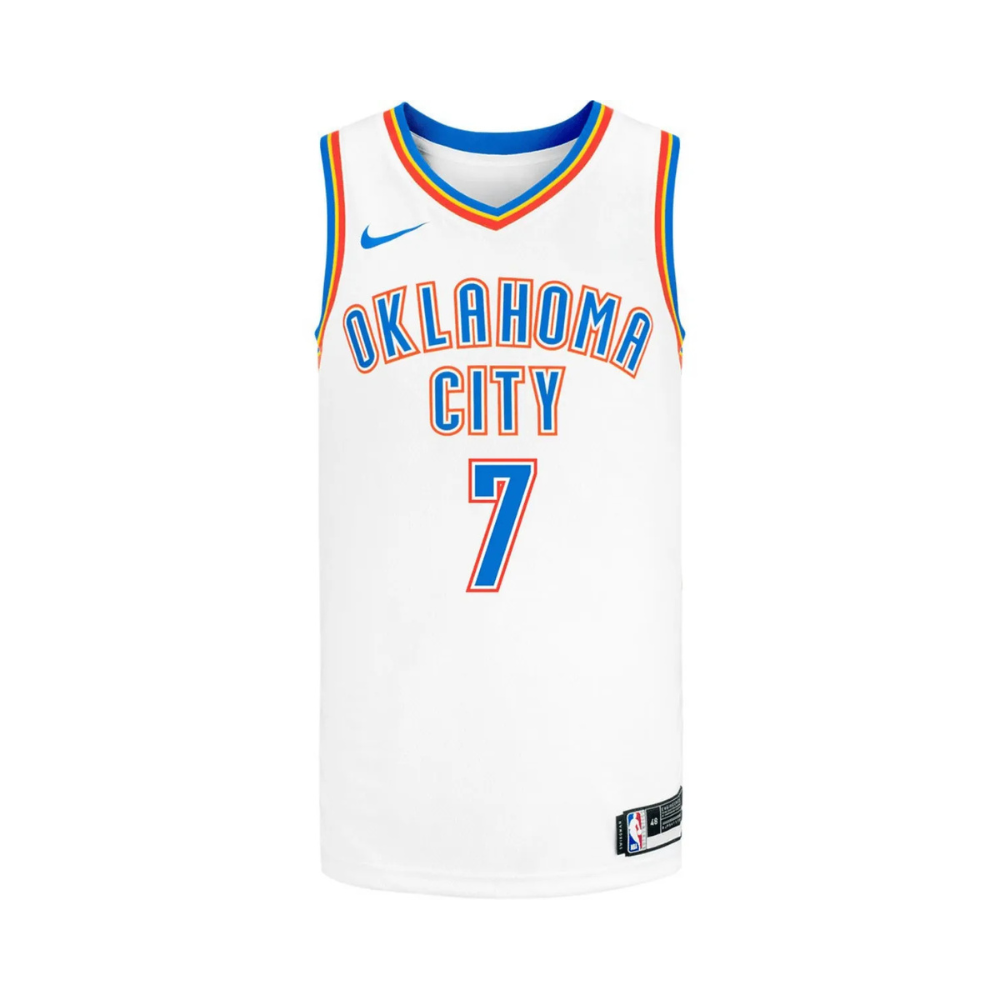 Camisa NBA Oklahoma City Thunder Association Edition Swingman Jersey Branca Chet Holmgren 7