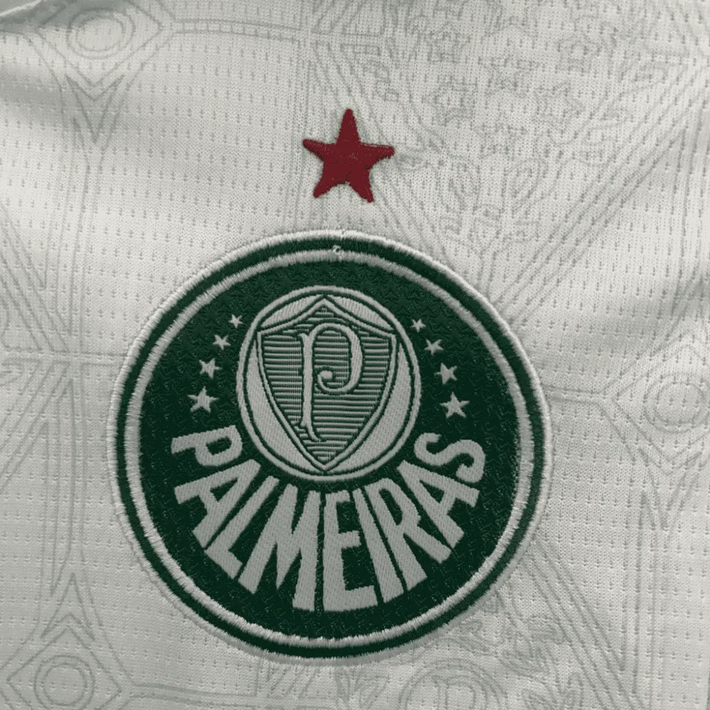 Kit Conjunto Camisa e Shorts Infantil Palmeiras II 25/26 Torcedor Branco