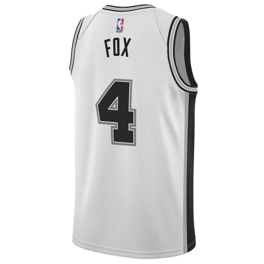 Regata NBA San Antonio Spurs Association Edition Swingman Jersey Branca De'Aaron Fox 4
